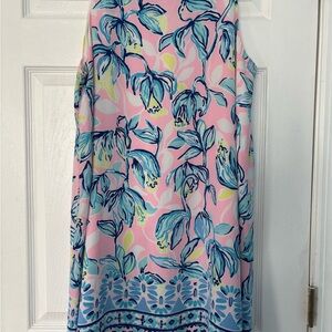 Lilly Pulitzer Pink and Blue Sleeveless Sundress